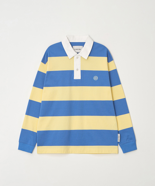 Rugby Stripe Long Sleeve Tee (SKY BLUE)