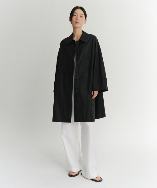 DEN WIDE TRENCH COAT (BLACK)