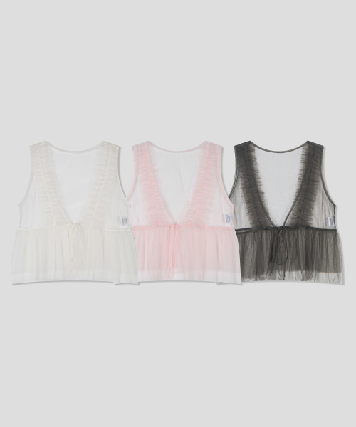 Sheer Two-Way Mesh Vest_3 color