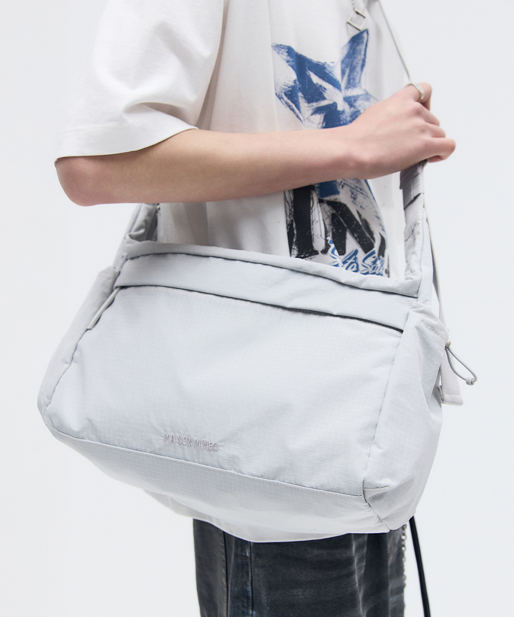 NYLON CROSS BAG LIGHT GRAY