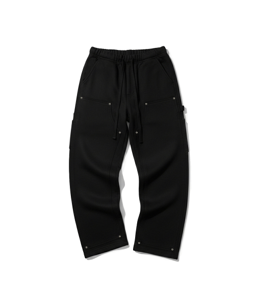 DOUBLE KNEE SWEATPANTS BLACK