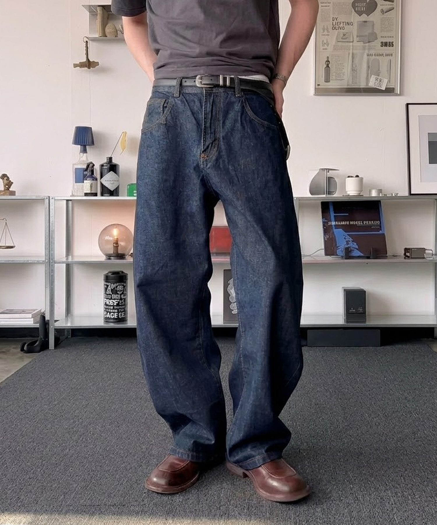 15oz Selvedge Rinsed(Wash) Jeans (Indigo)