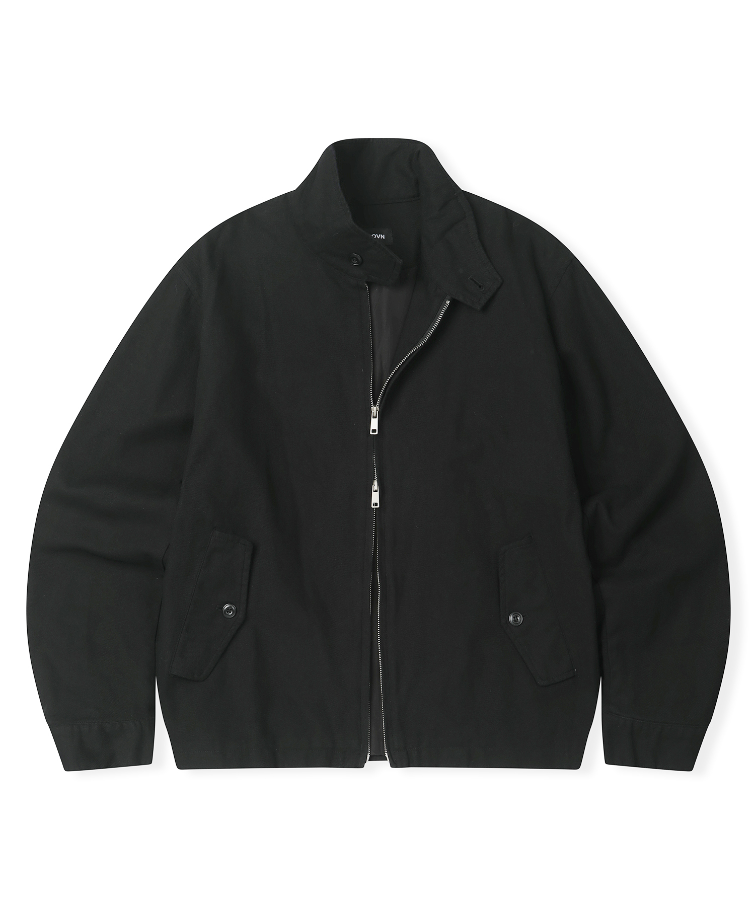 2WAY COTTON HARRINGTON JACKET BLACK