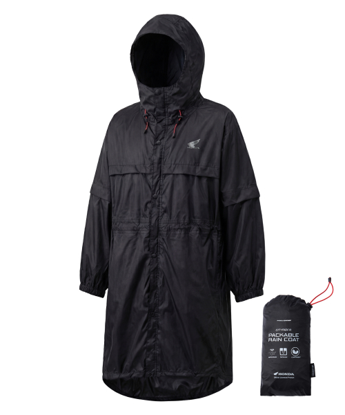 City Rider Packable Rain Sheild Coat Black