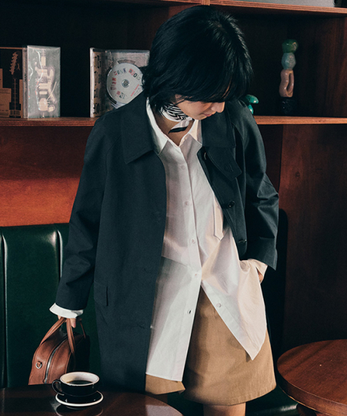 Neck Strap Half Trench Coat_EFSCT168
