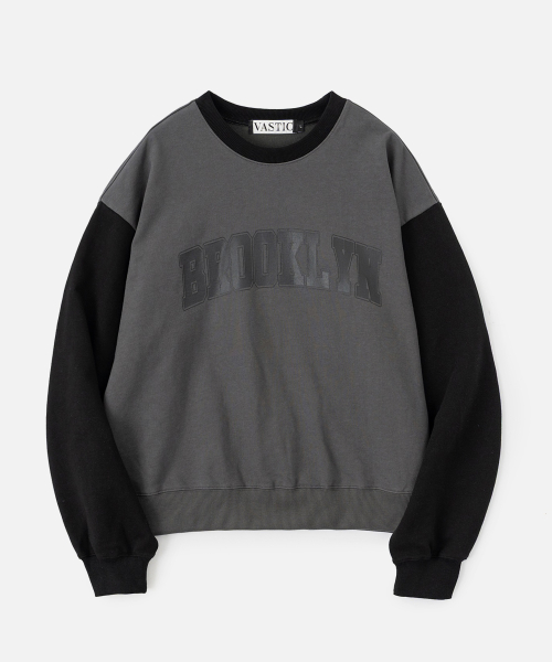 Двухцветный свитшот_Charcoal / Black