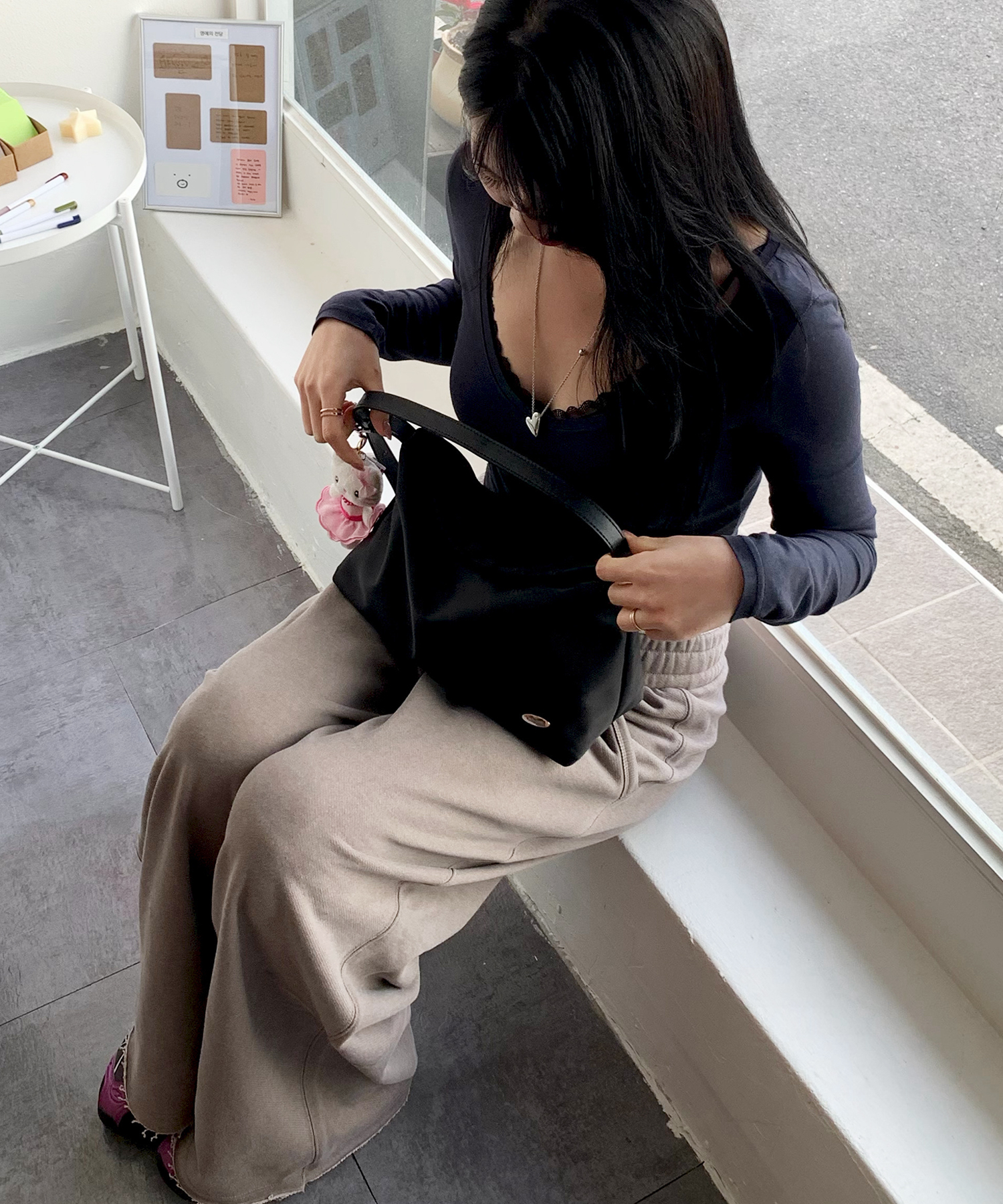 Сумка на плечо Evelyn из нейлона GN201K (Black)