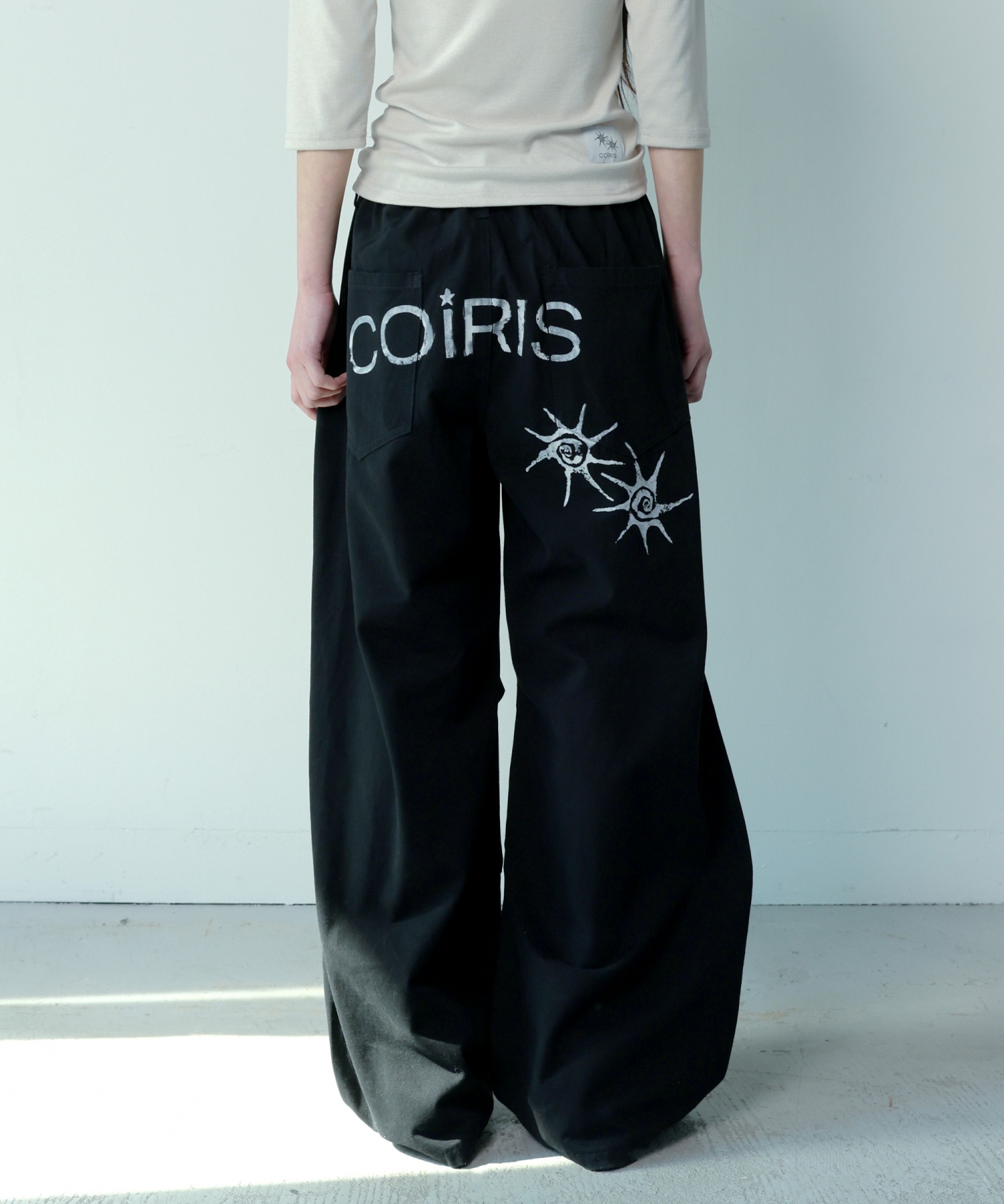 DREN BACK DIRTY LOGO PARACHUTE COTTON PANTS UNISEX (2COLOR)