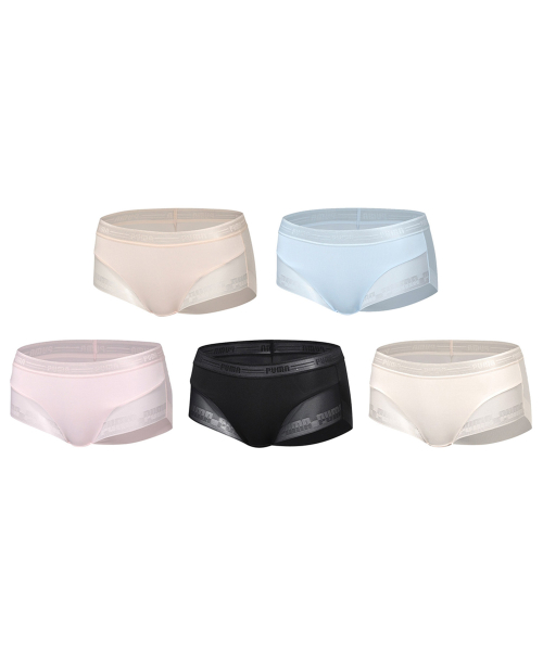 [5PACK] 데일리 로고 헴 팬티 A팩