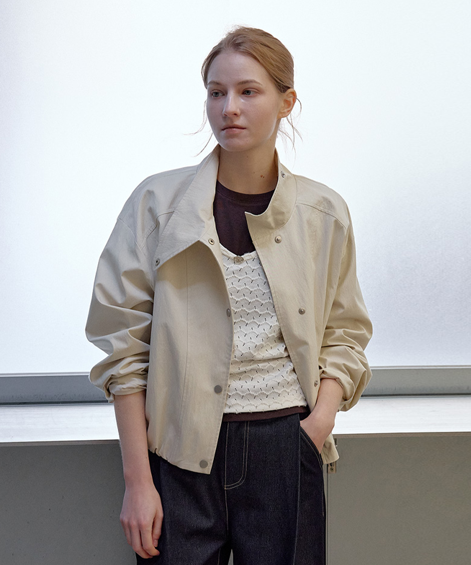 HIGH NECK BOMBER JUMPER_N6SJP0347