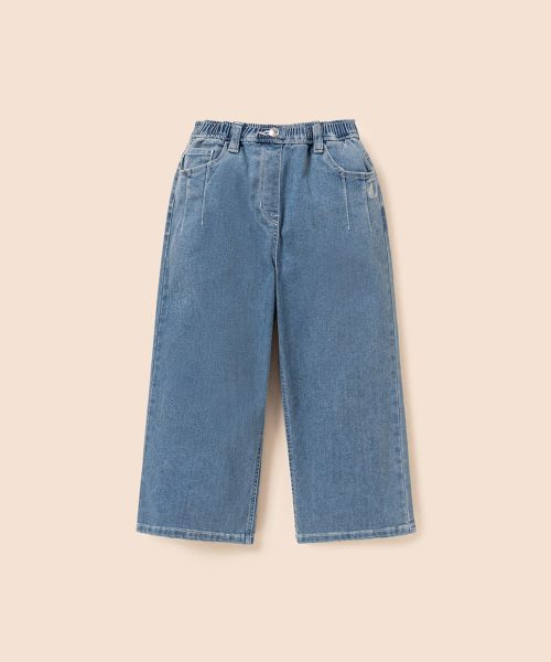 여아 라이트톤 세미 와이드 데님 팬츠 스카이 블루 (BI6121G02Q) (BI6121G02Q)