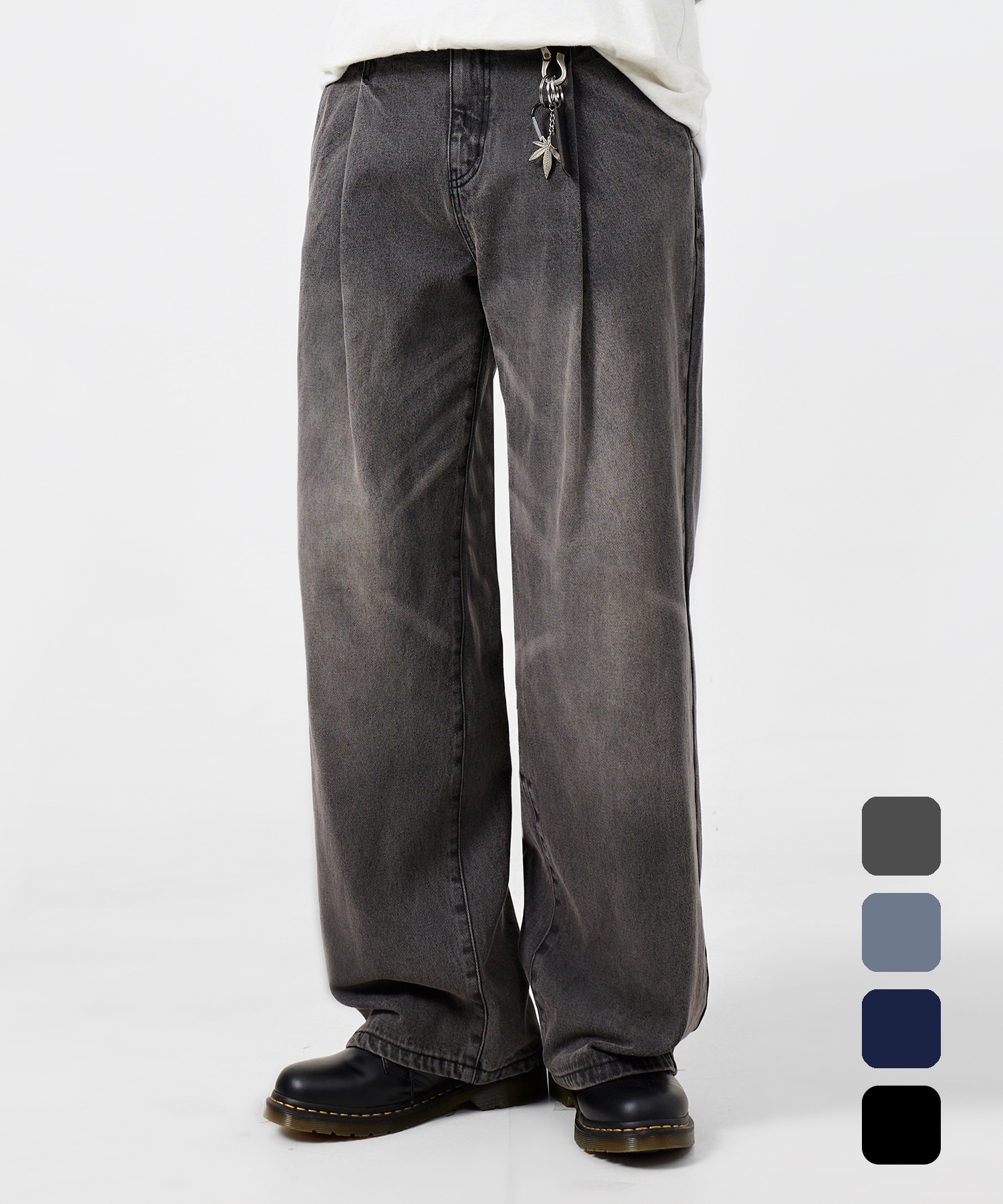 ©EVERYONE’S ALL-SUNDAY ONE TUCK DENIM PANTS_4 COLOR