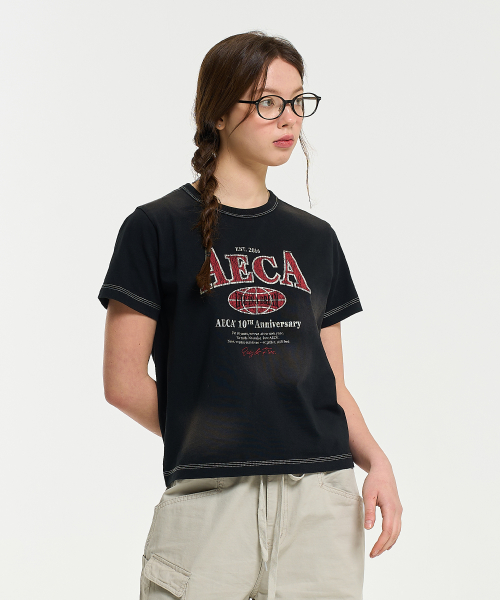 Heritage Globe Logo Half Sleeve Tee