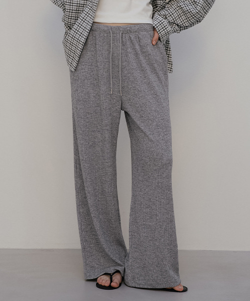 Ribbed sweat pants [TISP05PT03]_Melange gray