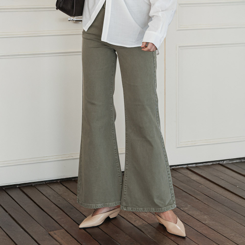 PM_Denim semi flare pants_3color