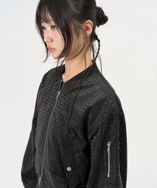 Check MA-1 Jacket (Black)