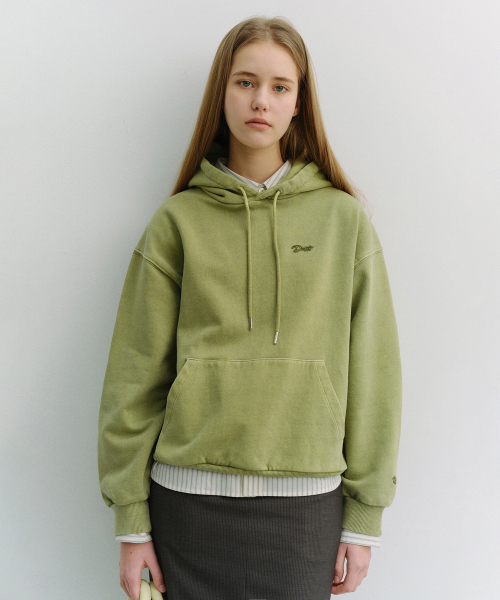 UNISEX GARMENT DYED HOODIE_UDTS6A113_OLIVE GREEN