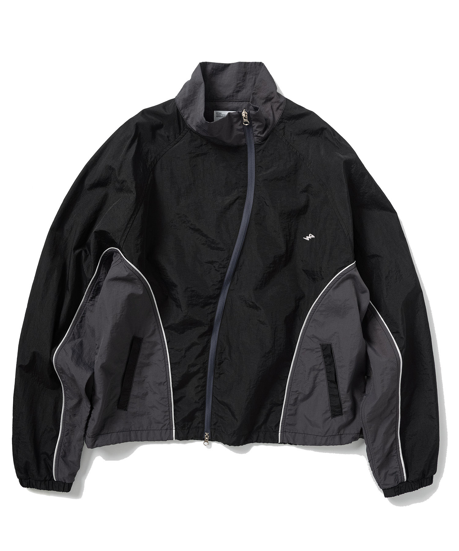 Трек-куртка S-Curved на молнии Black