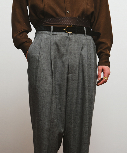 Herringbone Two-Tuck Slouch слаксы (Grey)