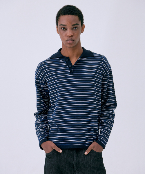 Lecce Polo Cotton Knit NAVY