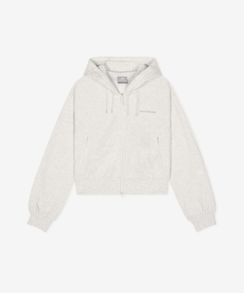 NBMDG2W412 / женская легкая худи на молнии (LIGHT GRAY)