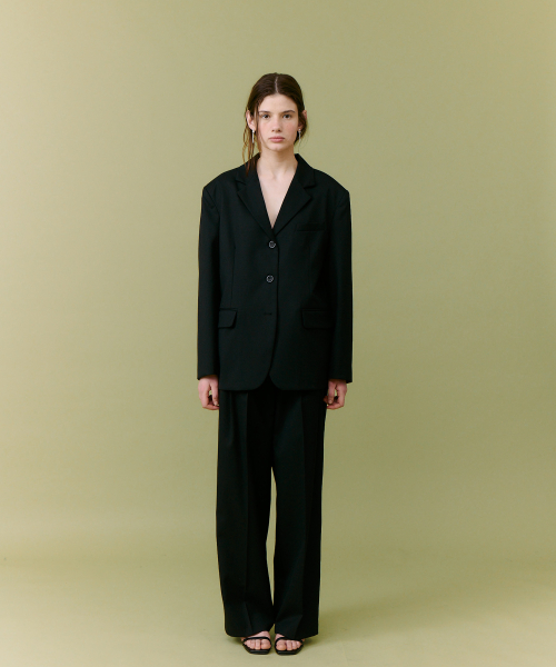 Spring wool jacket_black