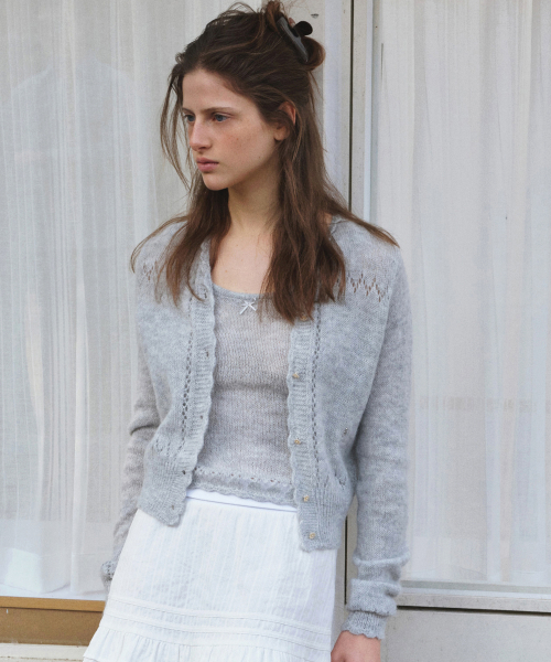 ROSEE LACE CARDIGAN SET [3COLOR]