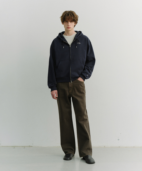 CROPPED ZIP-UP HOODIE_UNISEX_UDTS6A101_NAVY
