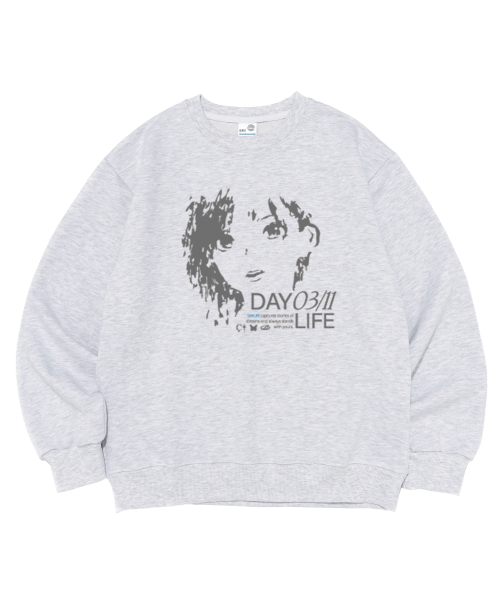 Свитшот Mono Graphic Face (Light Grey)