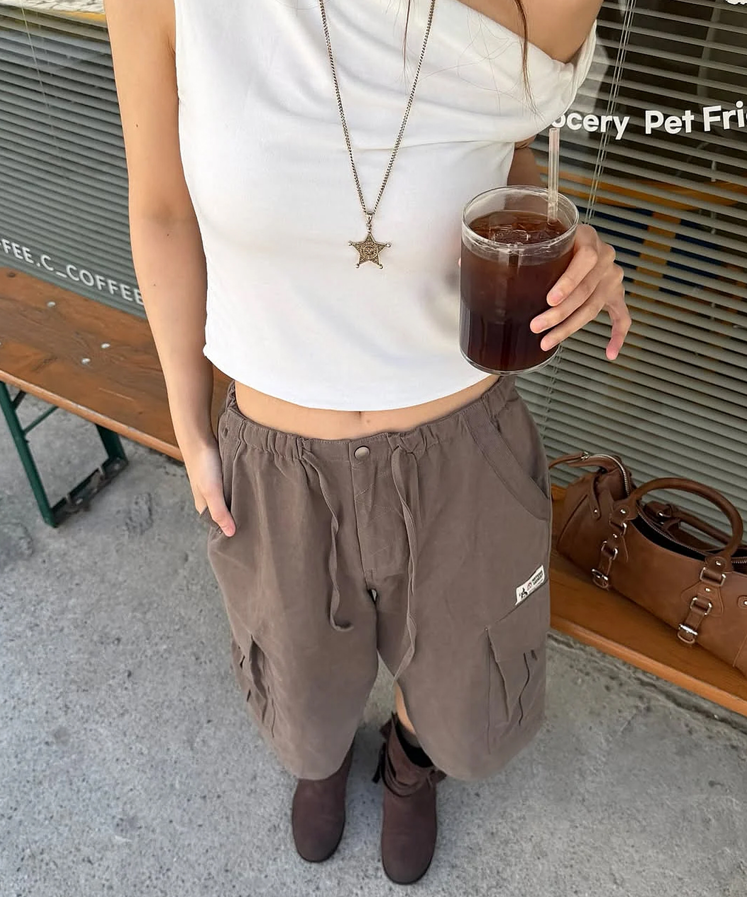 RELAXED CARGO BERMUDA SHORTS-2COLOR