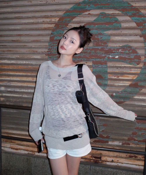 LAYERED STRIPE SUMMER SWEATER-2COLOR