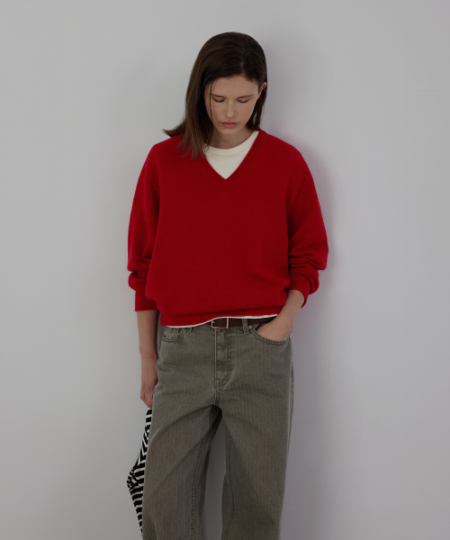 Cloud Wool V neck knit