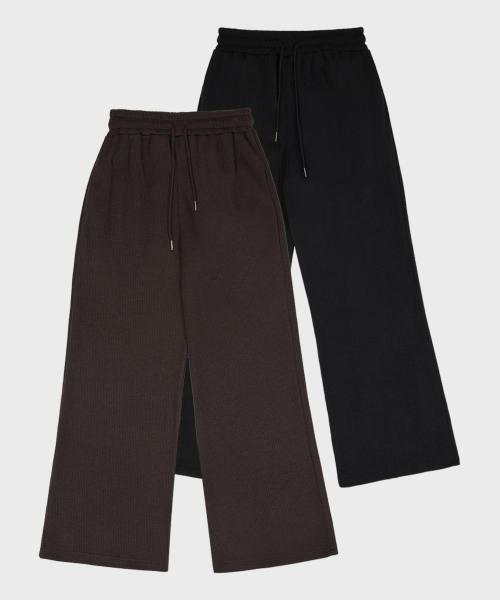 RIBBED BANDING PANTS-2COLOR