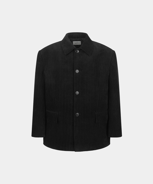 DISTORTED CORDUROY JACKET - чёрный