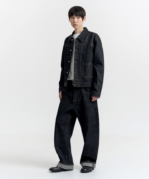 15oz Selvedge Rinsed(Wash)Set-up (чёрный)