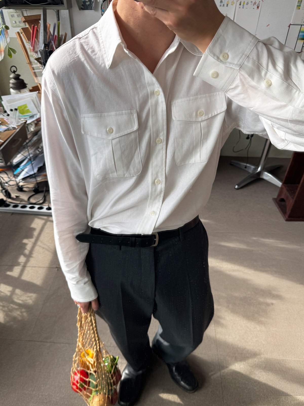 Linen Work Shirt (белый)
