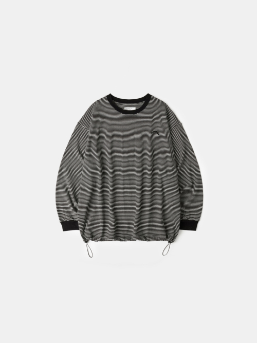 Футболка на завязках в двойную полоску (Black)