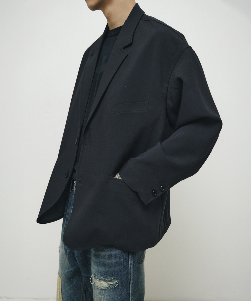 Relaxed oversized jacket (gray)
