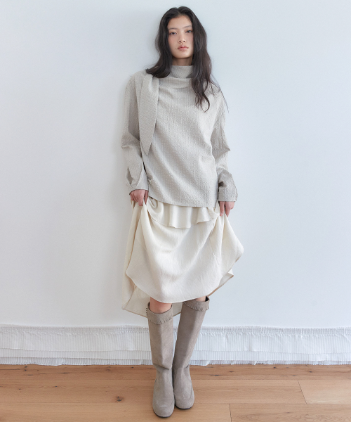 SHEER FRILL SKIRT [ CREAM ]