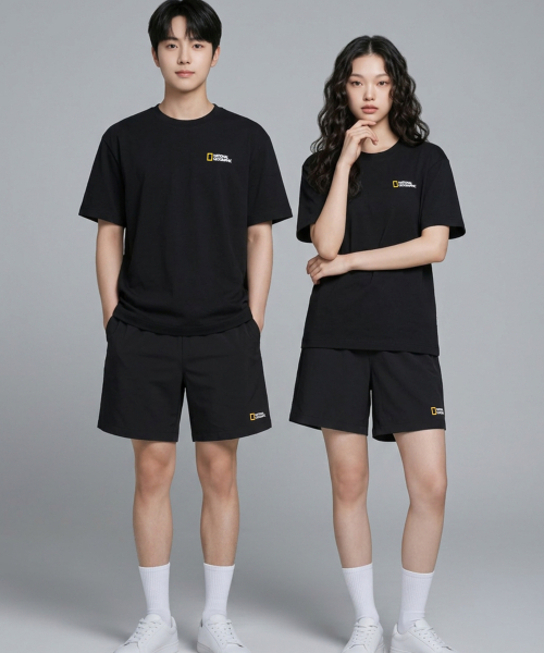 [3PACK]반팔 반바지 미니백 세트 BLACK