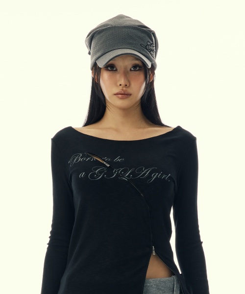 SCRIPT LOGO STRAP SOFT CAP_CHARCOAL