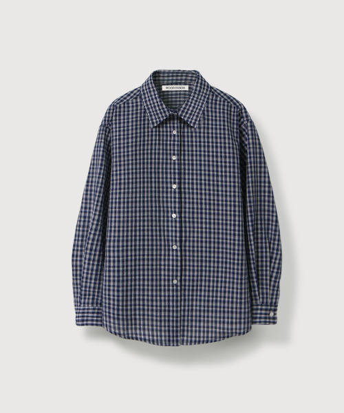 (woman) Рубашка в клетку Light Bluer_Navy