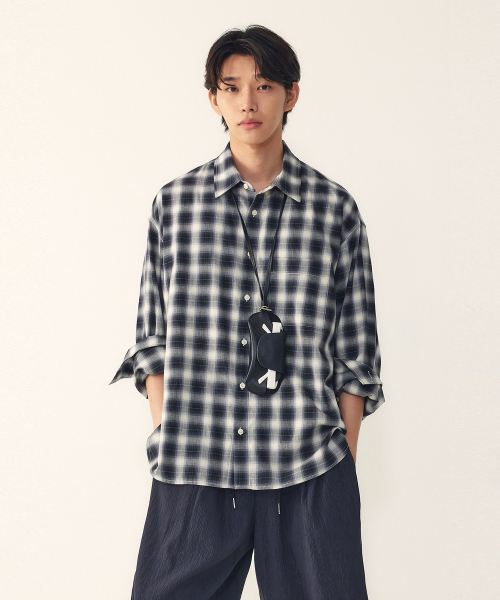 Men's Ombre Check Shirt