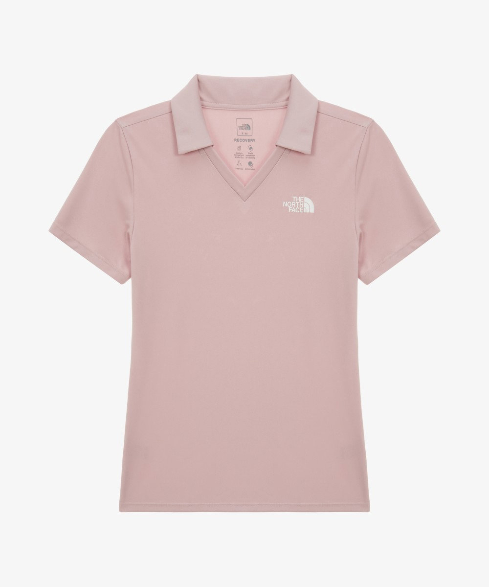 NT7PS35B женское поло Recovery с коротким рукавом PALE PINK