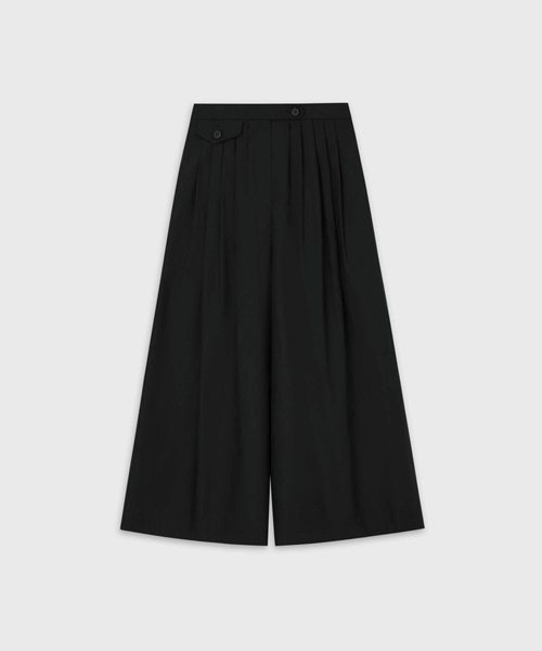 COTTON CULOTTE PANTS BLACK