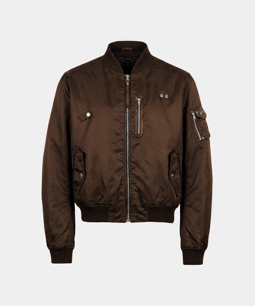 Satin Nylon MA 1 Jacket коричневый
