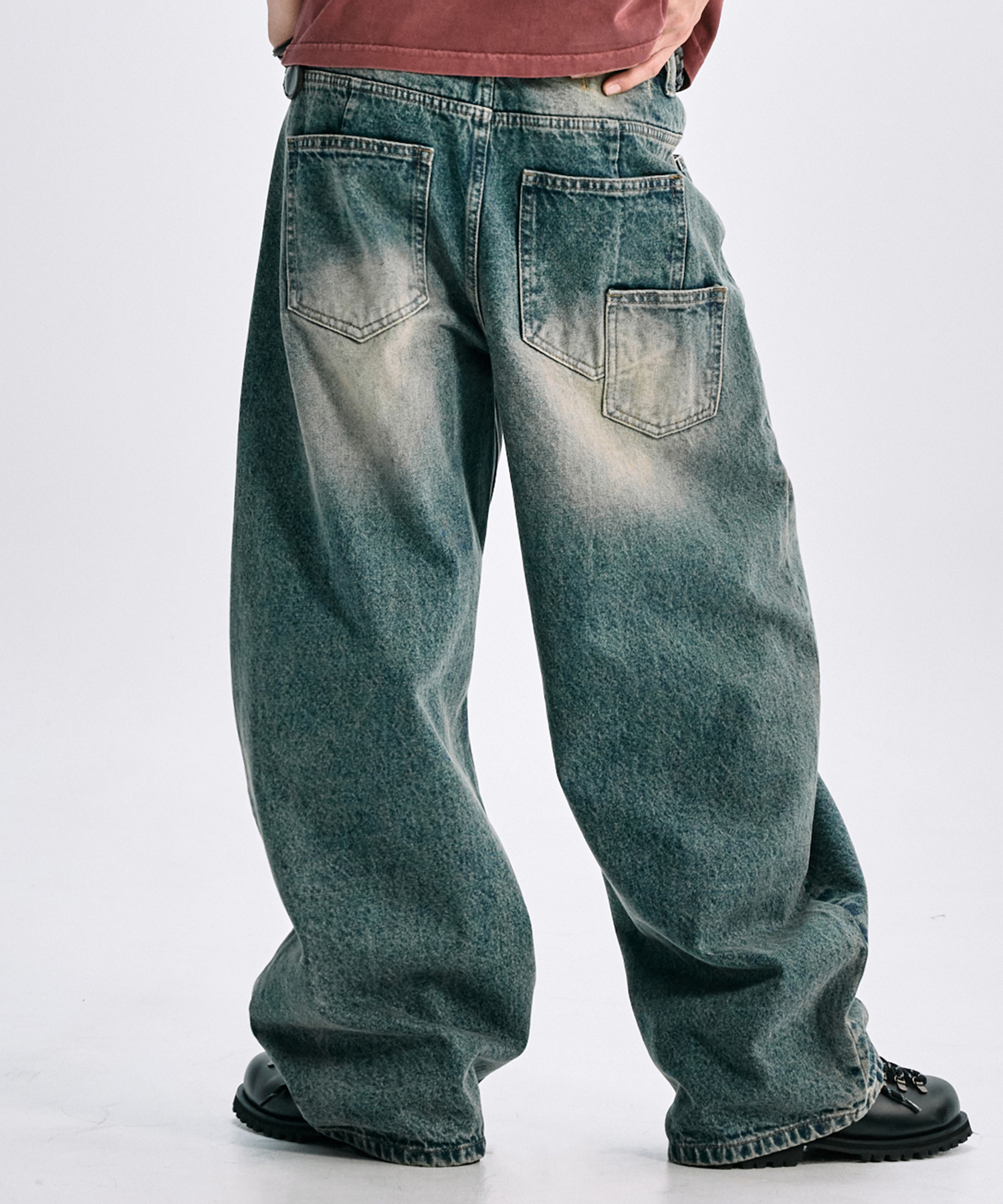 Джинсы-бочонки Dual Pocket (Medium Blue)