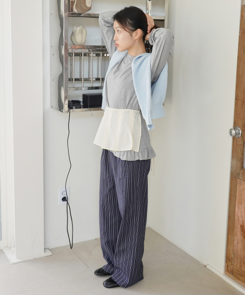 Moho Fit Stripe Pants (Navy)