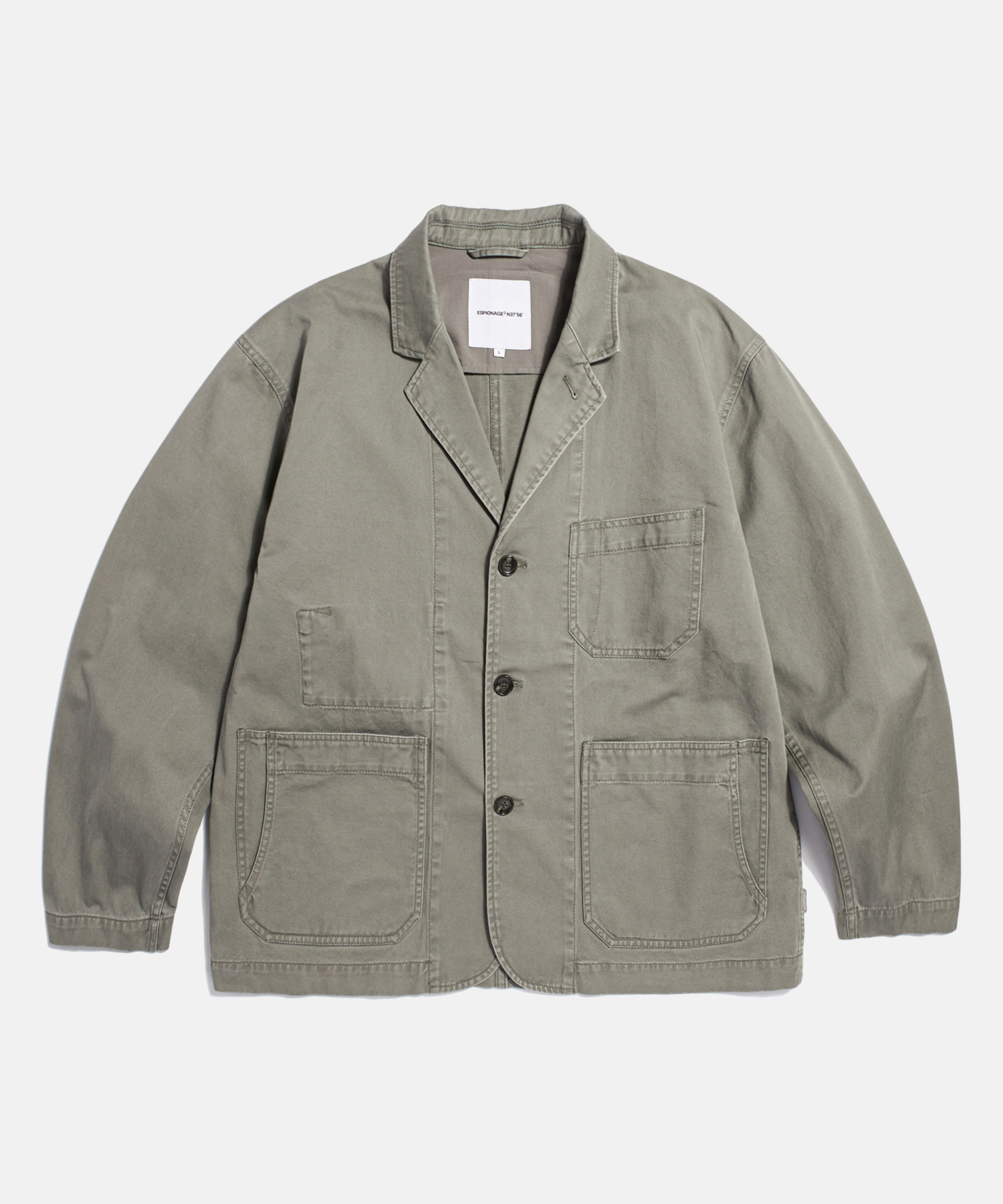 Cotton Notched Jacket Dark бежевый