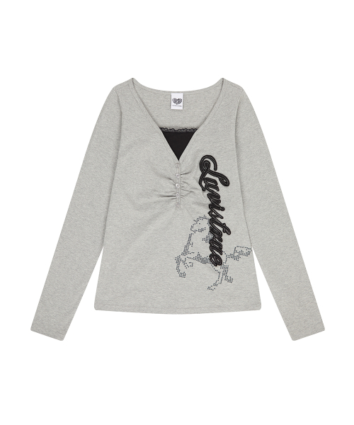 EL HORSE SLIM FIT TEE(GRAY)